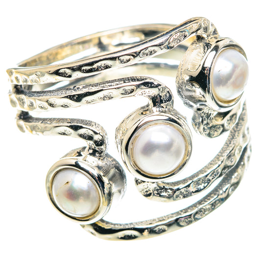 Cultured Pearl Rings handcrafted by Ana Silver Co - RING91058