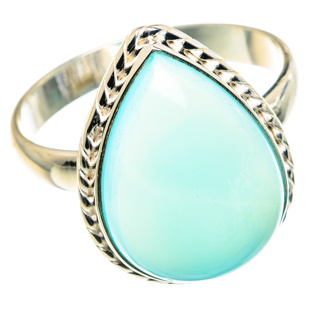 Aqua Chalcedony Rings handcrafted by Ana Silver Co - RING91066