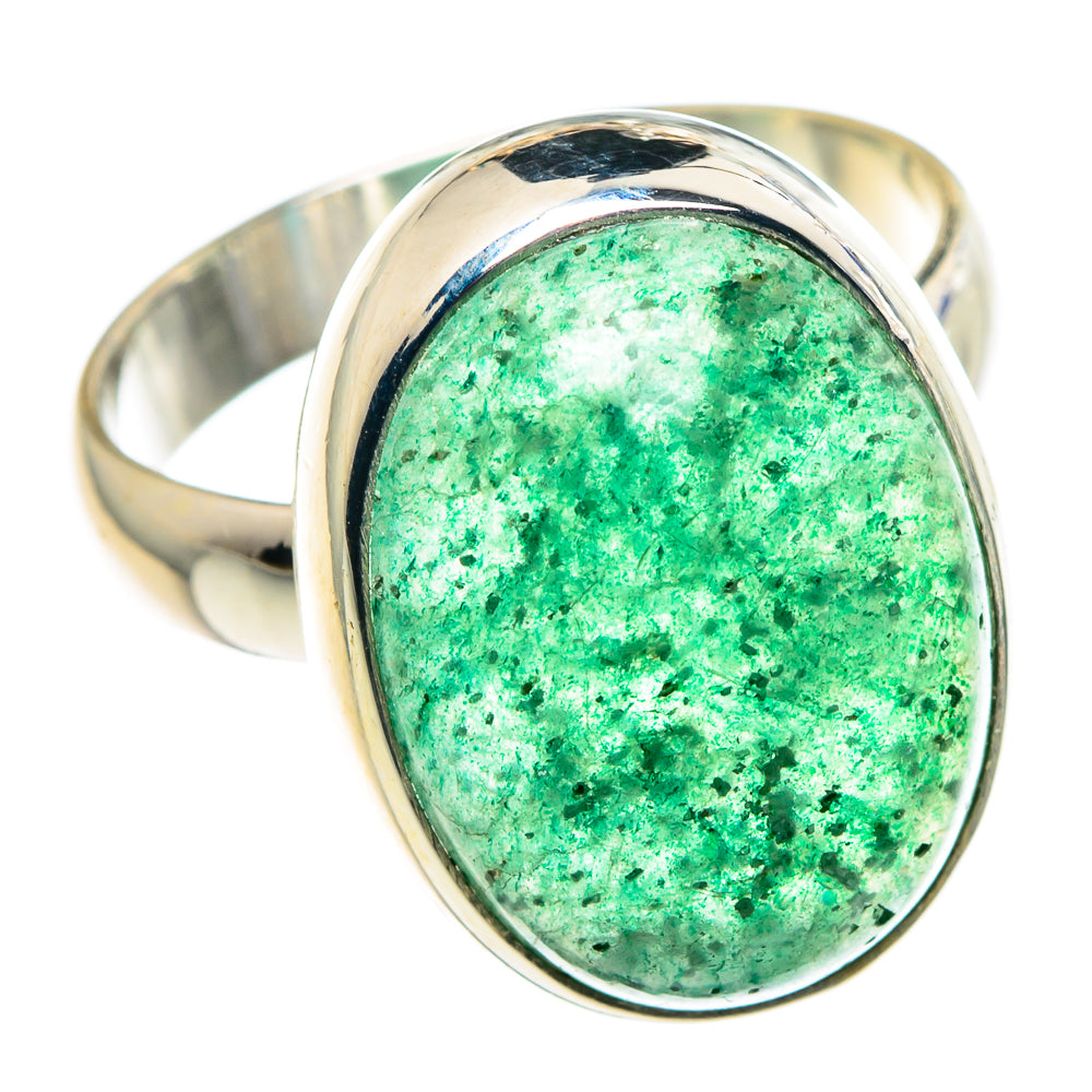 Green Aventurine Rings handcrafted by Ana Silver Co - RING91068