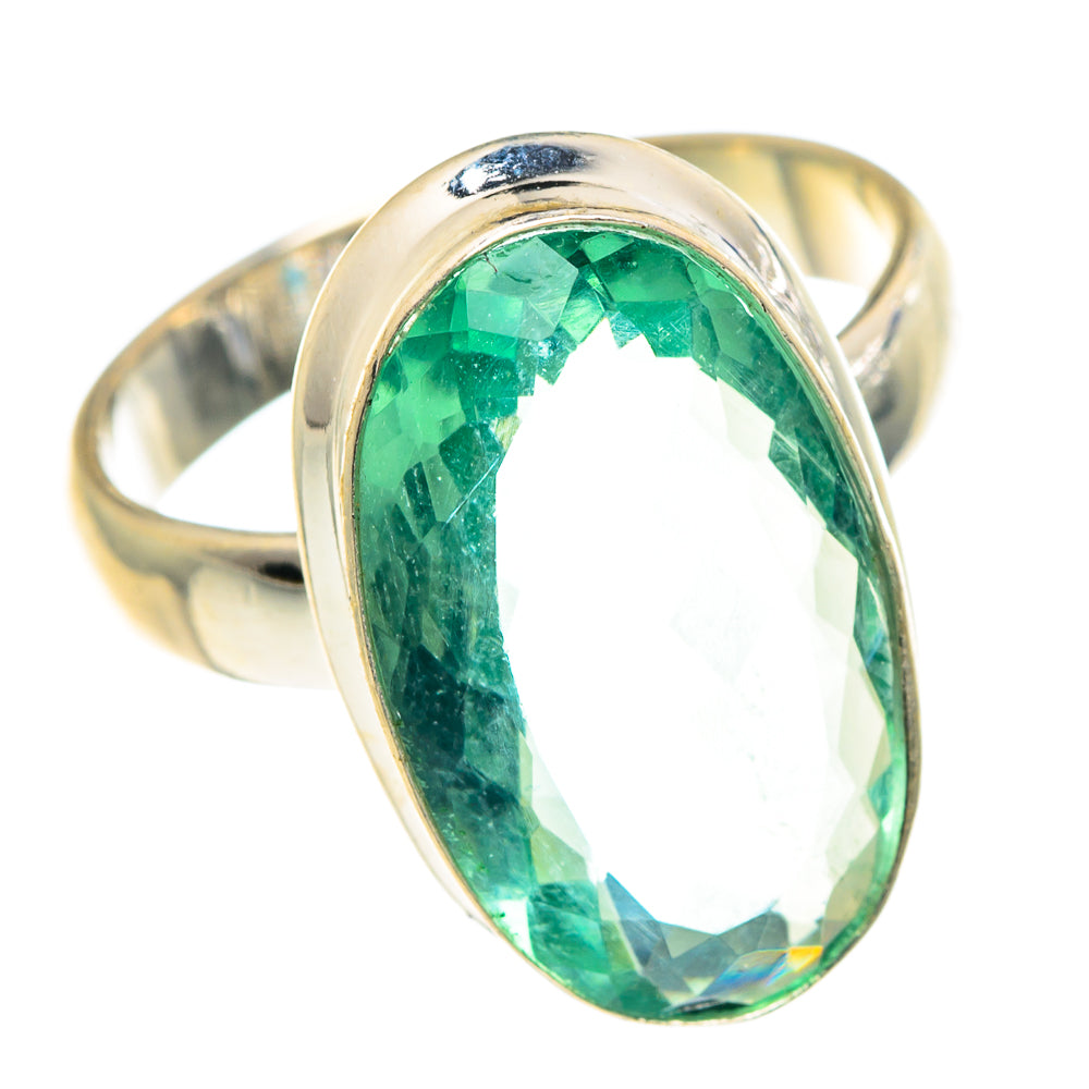 Green Fluorite Rings handcrafted by Ana Silver Co - RING91073