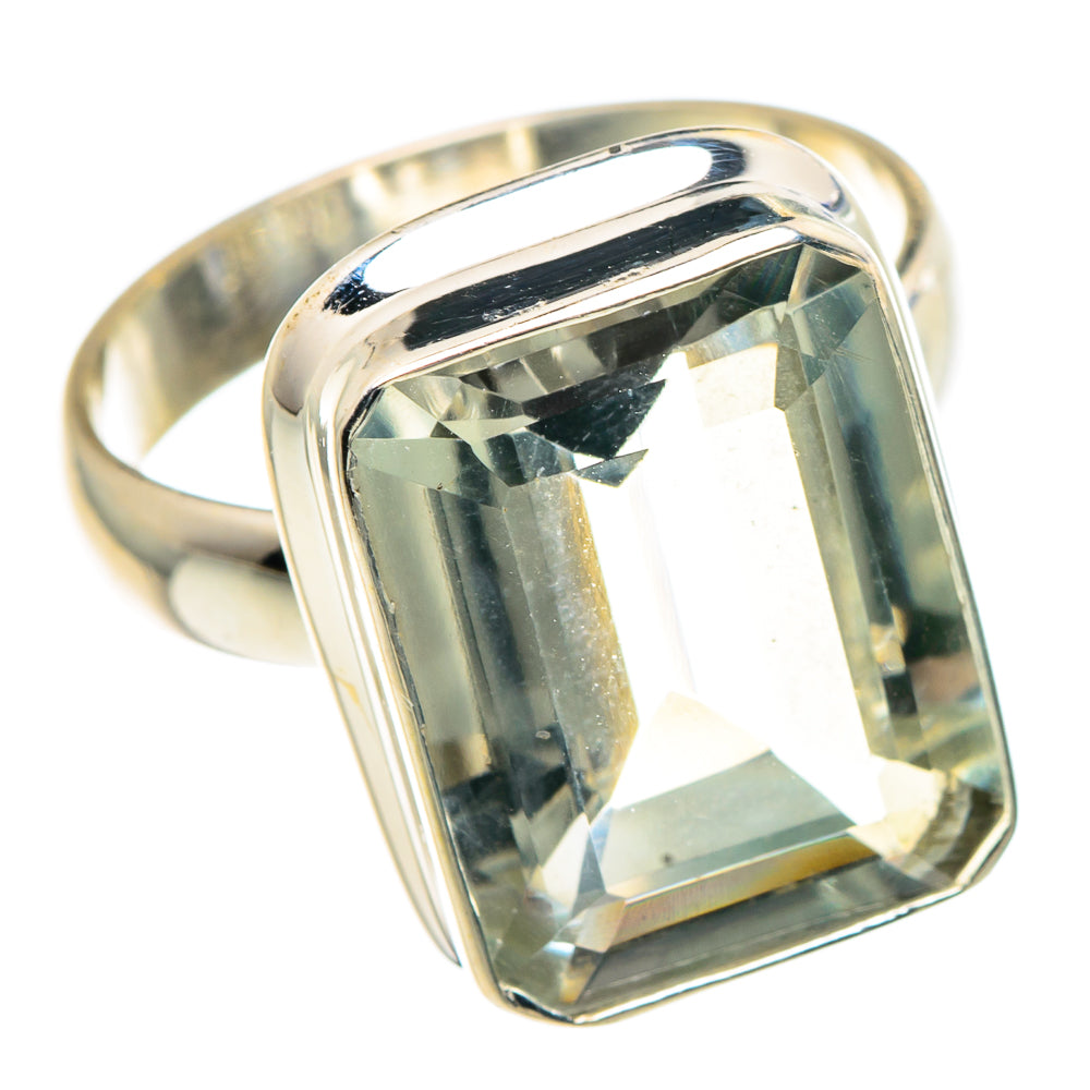Green Amethyst Rings handcrafted by Ana Silver Co - RING91074