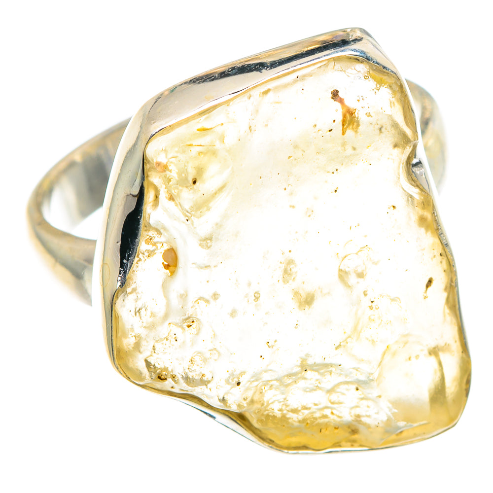 Libyan Desert Glass Rings handcrafted by Ana Silver Co - RING91079 - Photo 2