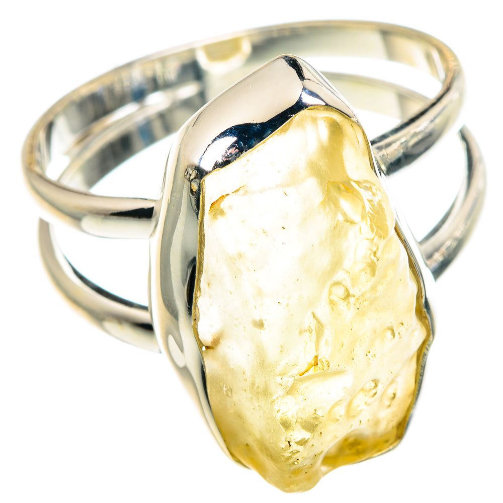 Libyan Desert Glass Rings handcrafted by Ana Silver Co - RING91080 - Photo 2
