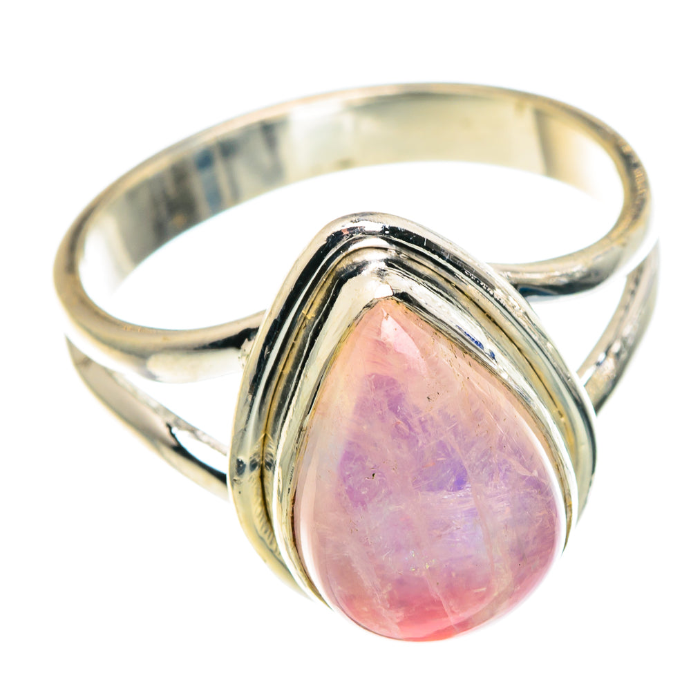 Pink Moonstone Rings handcrafted by Ana Silver Co - RING91083