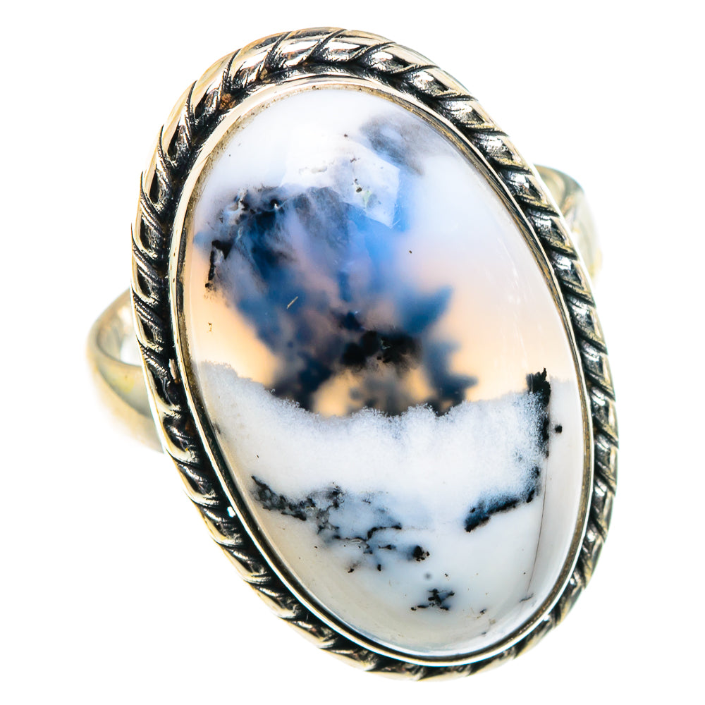 Dendritic Opal Rings handcrafted by Ana Silver Co - RING91090