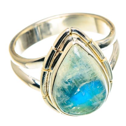 Green Moonstone Rings handcrafted by Ana Silver Co - RING91101