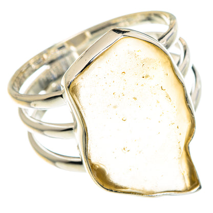 Libyan Desert Glass Rings handcrafted by Ana Silver Co - RING91120 - Photo 2