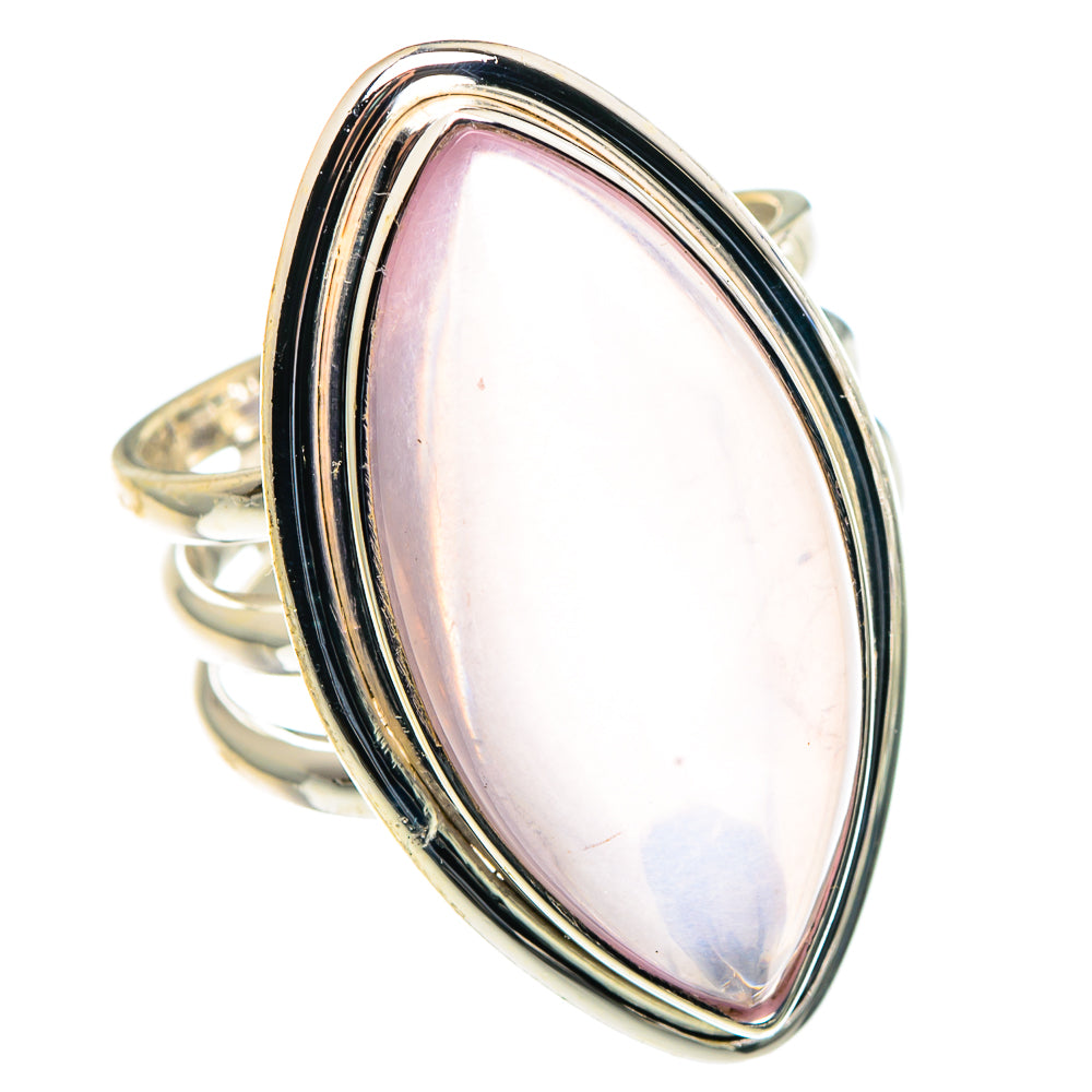 Rose Quartz Rings handcrafted by Ana Silver Co - RING91122