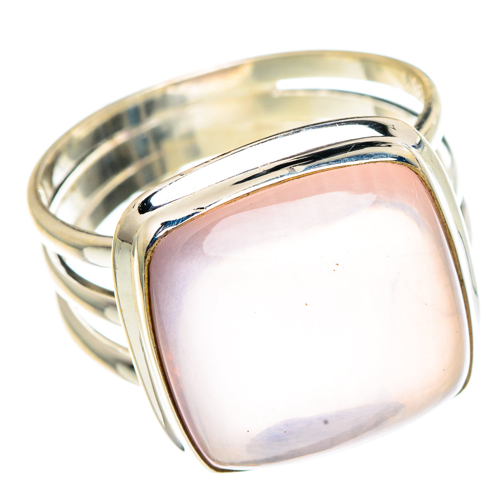 Rose Quartz Rings handcrafted by Ana Silver Co - RING91123
