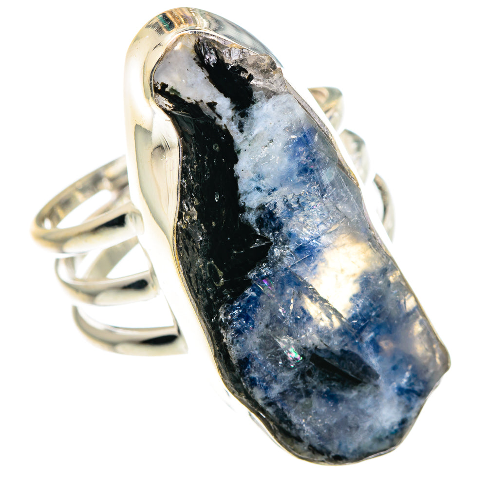 Rainbow Moonstone Rings handcrafted by Ana Silver Co - RING91141
