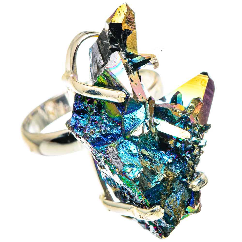 Titanium Sunshine Druzy Rings handcrafted by Ana Silver Co - RING91147