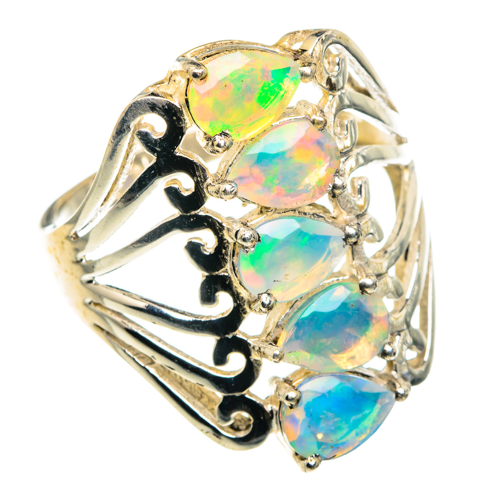 Ethiopian Opal Rings handcrafted by Ana Silver Co - RING91150