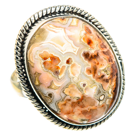Crazy Lace Agate Rings handcrafted by Ana Silver Co - RING91173
