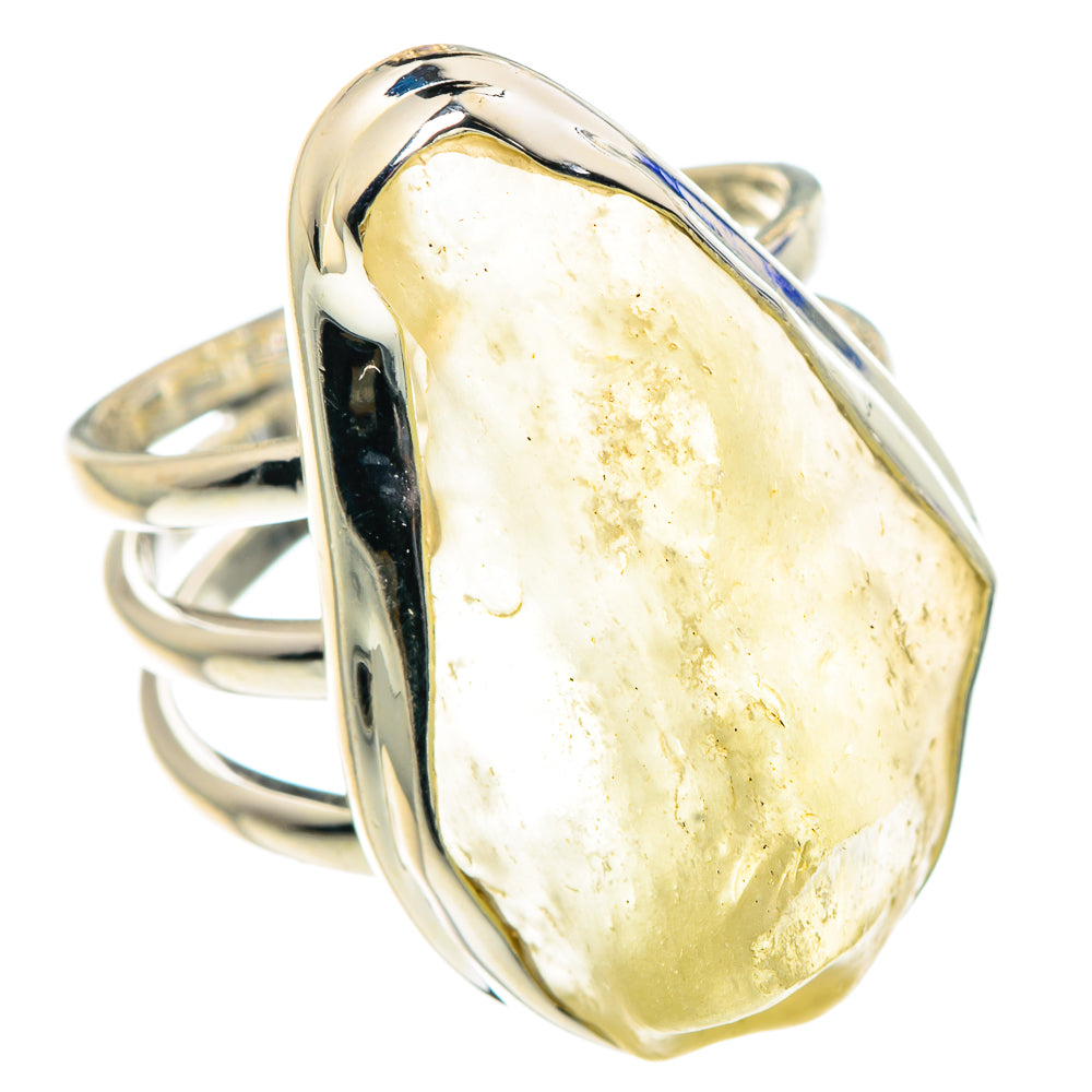 Libyan Desert Glass Rings handcrafted by Ana Silver Co - RING91179