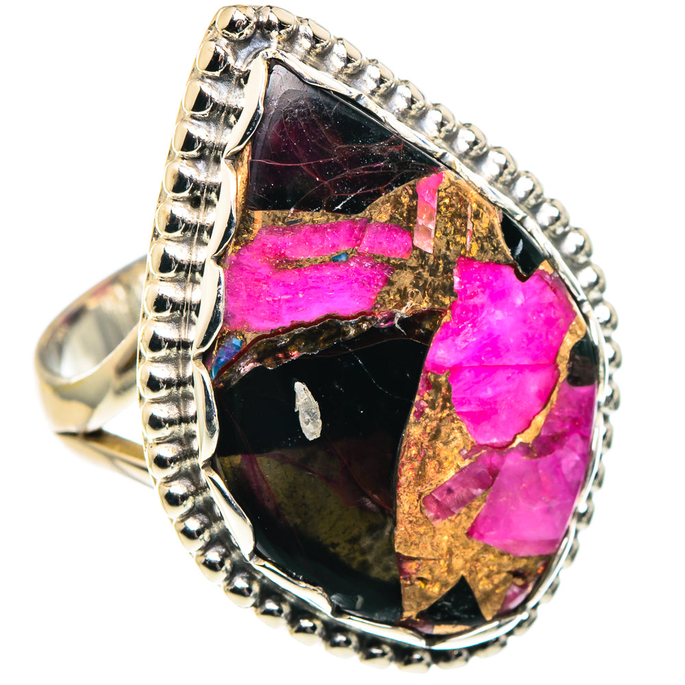 Purple Copper Composite Turquoise Rings handcrafted by Ana Silver Co - RING91181