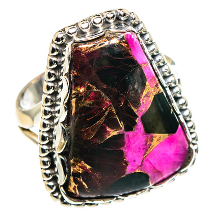 Purple Copper Composite Turquoise Rings handcrafted by Ana Silver Co - RING91195