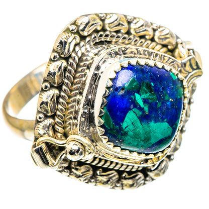 Azurite Malachite Rings handcrafted by Ana Silver Co - RING91196
