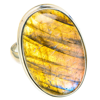Labradorite Rings handcrafted by Ana Silver Co - RING91202
