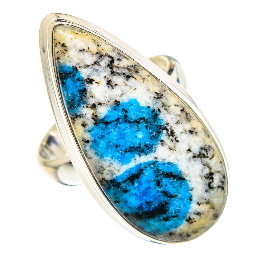 K2 Blue Azurite Rings handcrafted by Ana Silver Co - RING91203