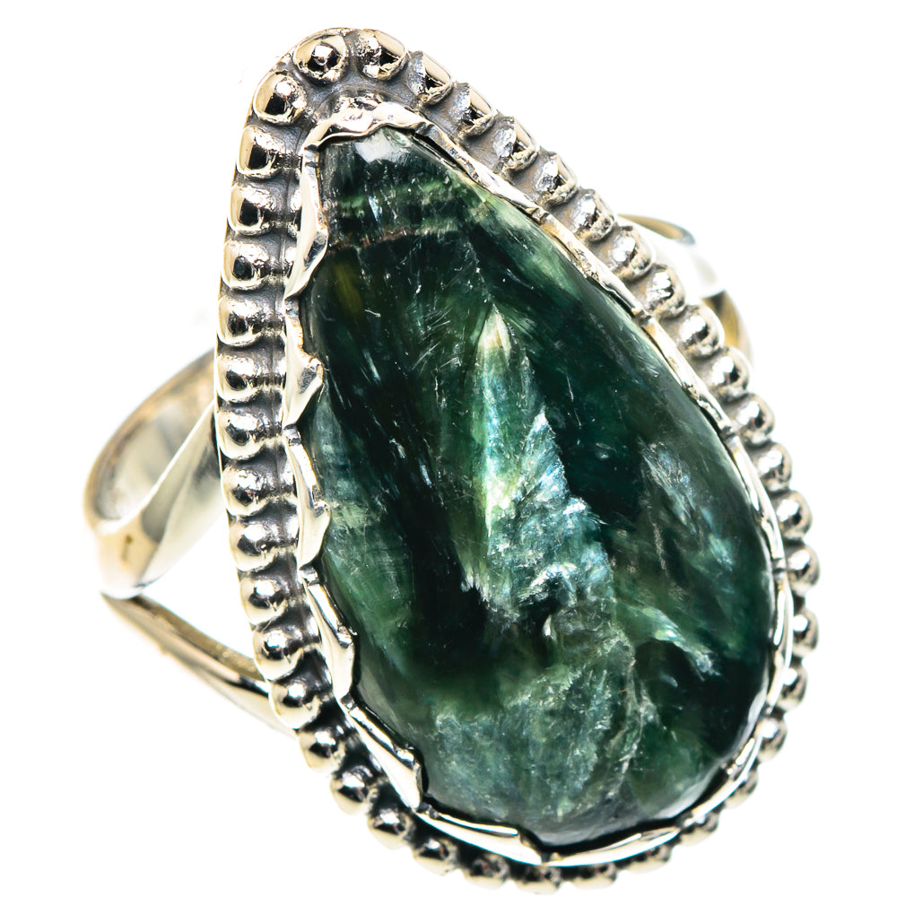 Seraphinite Rings handcrafted by Ana Silver Co - RING91213