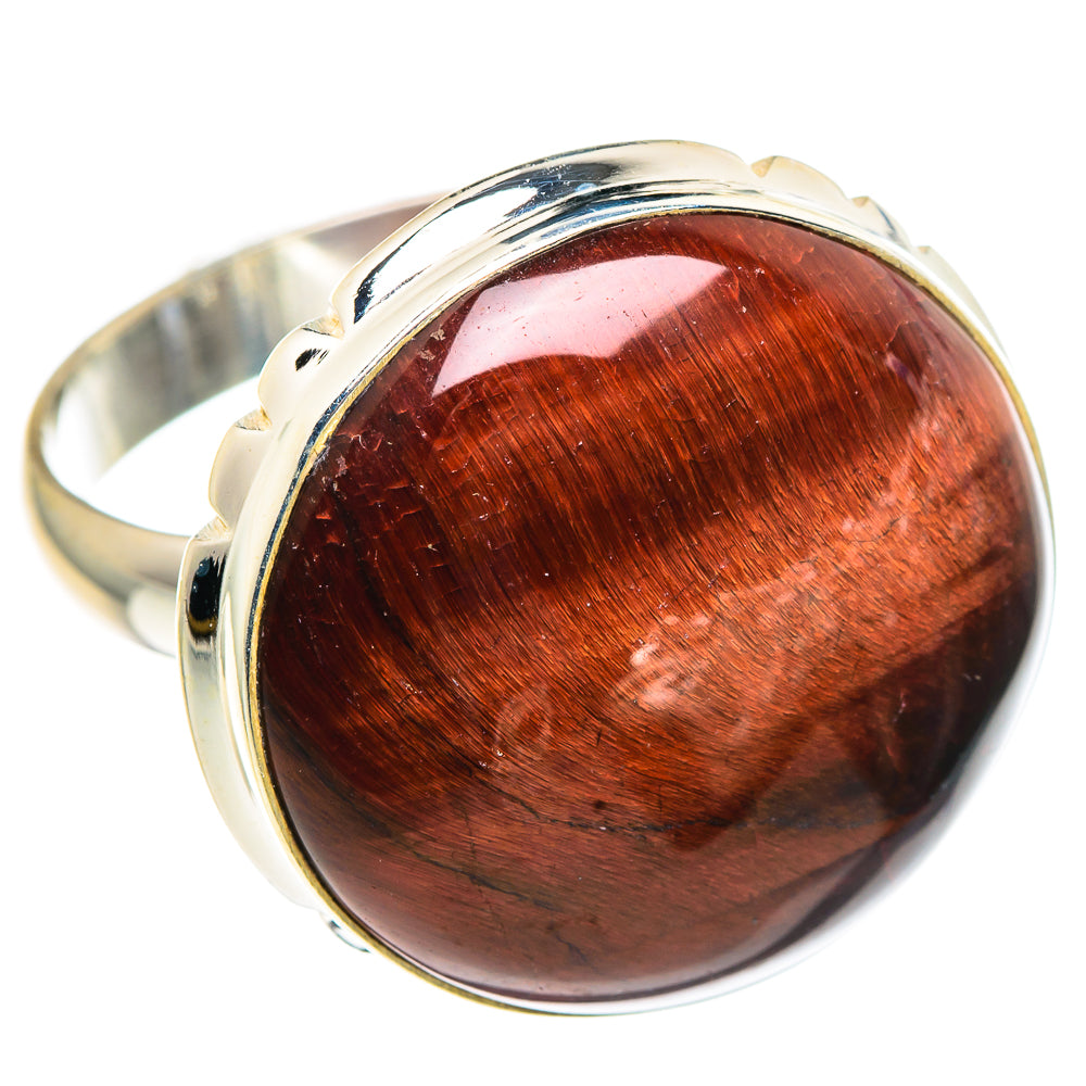 Red Tiger Eye Rings handcrafted by Ana Silver Co - RING91221