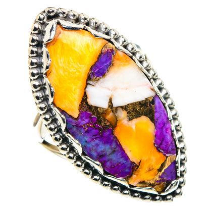 Kingman Pink Dahlia Turquoise Rings handcrafted by Ana Silver Co - RING91240