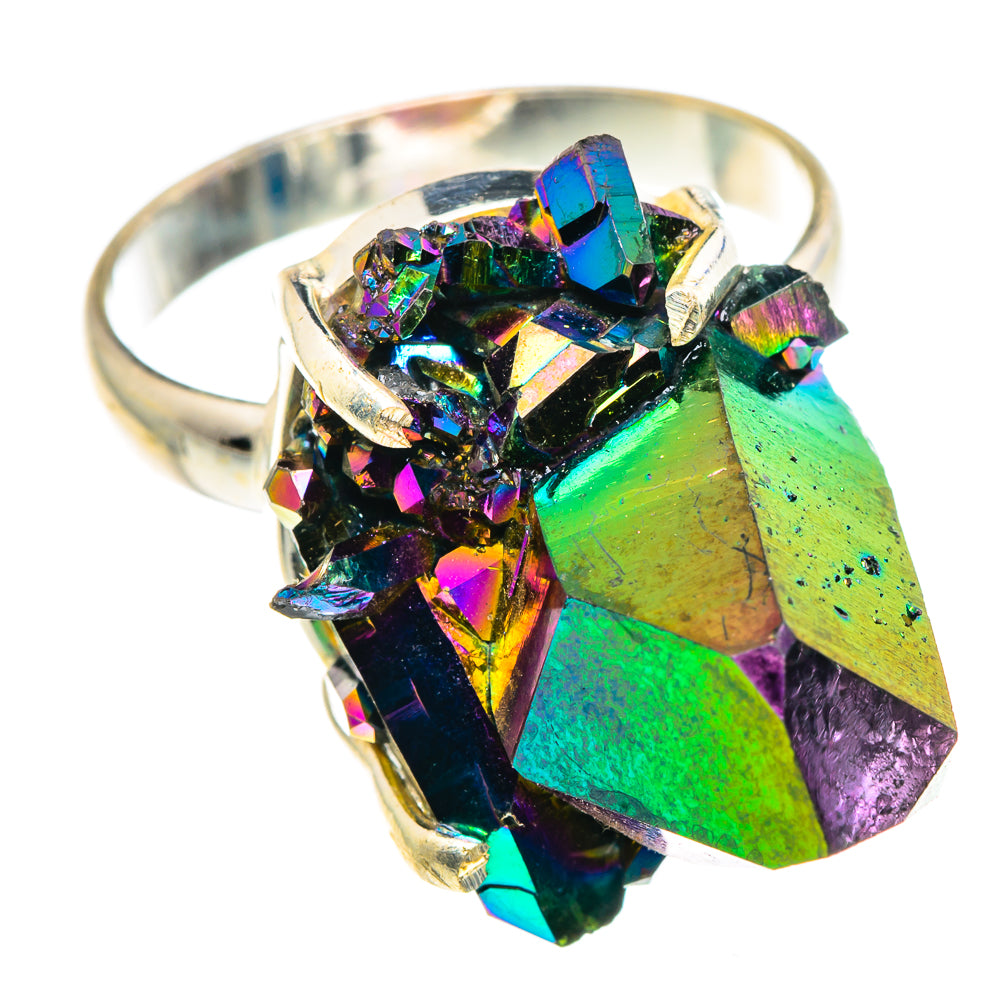 Titanium Sunshine Druzy Rings handcrafted by Ana Silver Co - RING91241