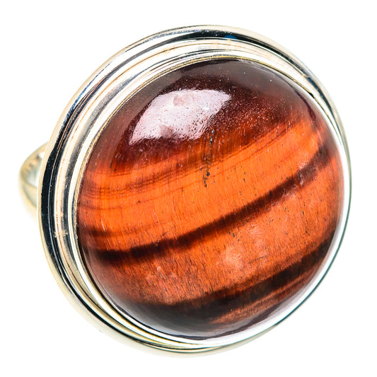 Red Tiger Eye Rings handcrafted by Ana Silver Co - RING91267