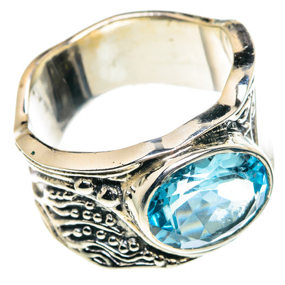Blue Topaz Rings handcrafted by Ana Silver Co - RING91270