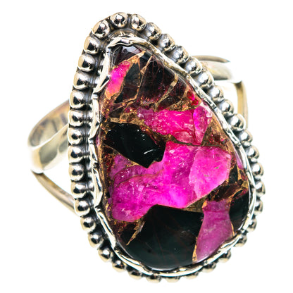 Purple Copper Composite Turquoise Rings handcrafted by Ana Silver Co - RING91282