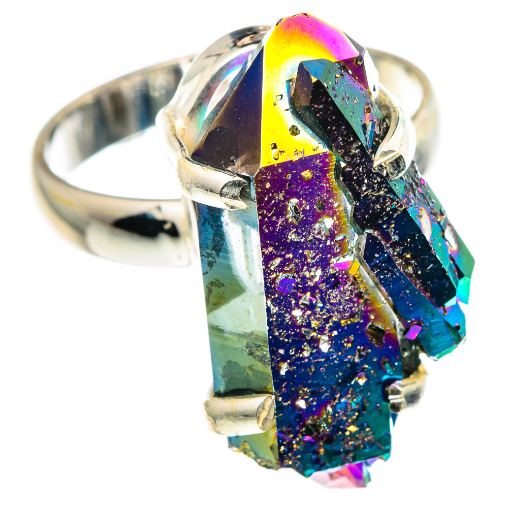 Titanium Sunshine Druzy Rings handcrafted by Ana Silver Co - RING91290