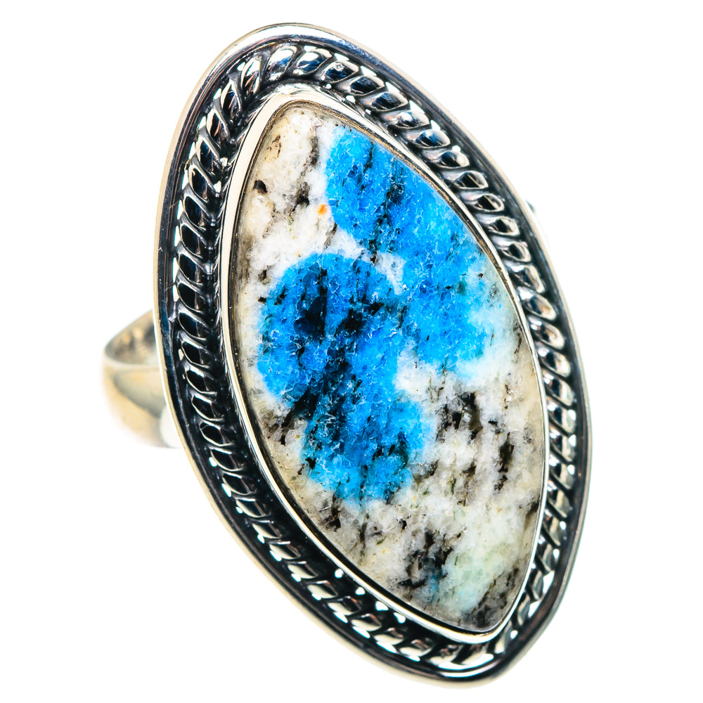 K2 Blue Azurite Rings handcrafted by Ana Silver Co - RING91292