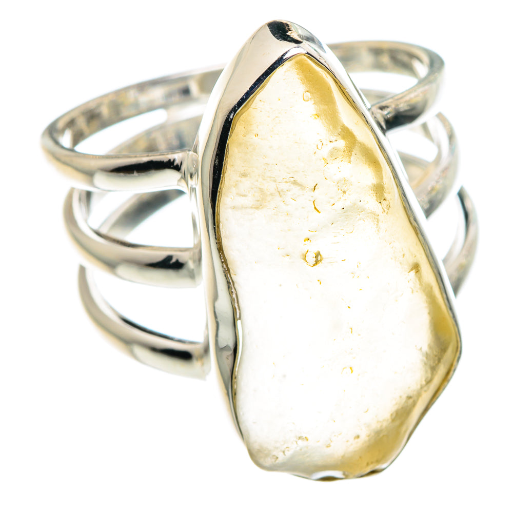 Libyan Desert Glass Rings handcrafted by Ana Silver Co - RING91306