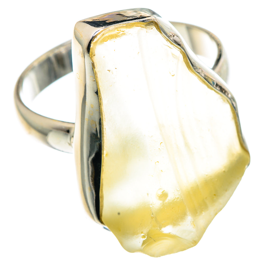 Libyan Desert Glass Rings handcrafted by Ana Silver Co - RING91307 - Photo 2
