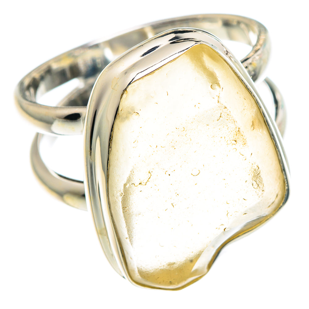 Libyan Desert Glass Rings handcrafted by Ana Silver Co - RING91308
