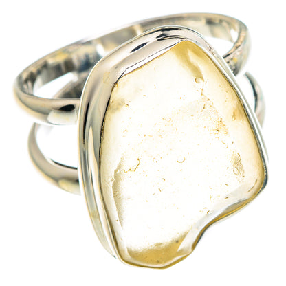 Libyan Desert Glass Rings handcrafted by Ana Silver Co - RING91308