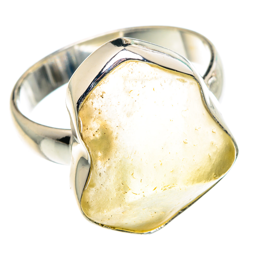 Libyan Desert Glass Rings handcrafted by Ana Silver Co - RING91335