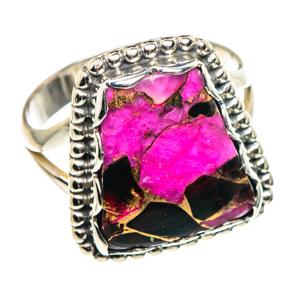 Purple Copper Composite Turquoise Rings handcrafted by Ana Silver Co - RING91338