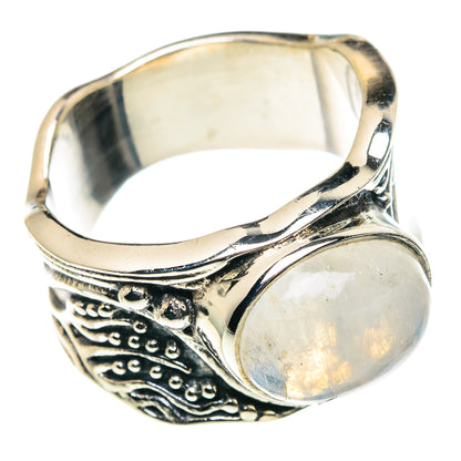 Rainbow Moonstone Rings handcrafted by Ana Silver Co - RING91347