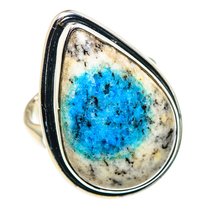 K2 Blue Azurite Rings handcrafted by Ana Silver Co - RING91350