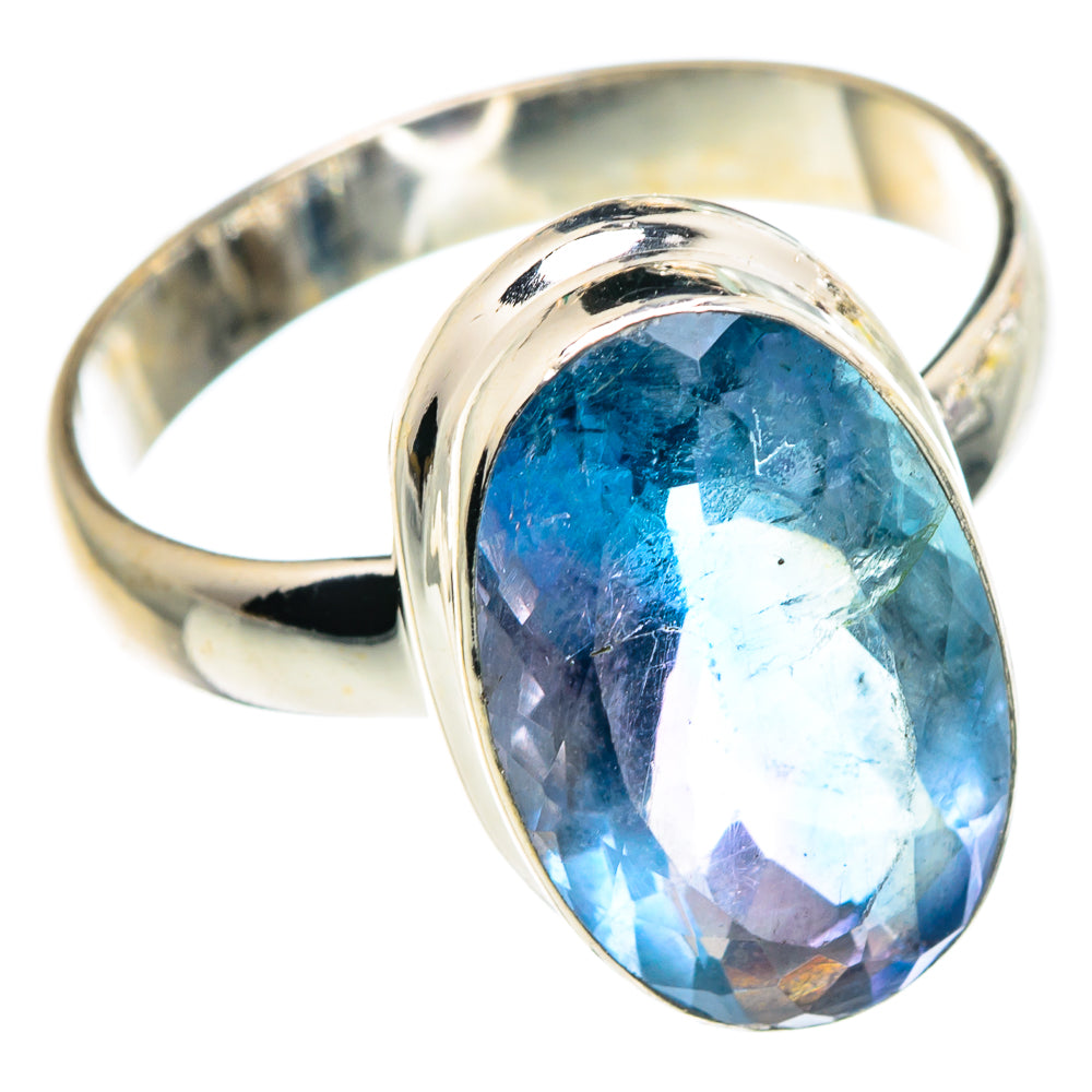 Blue Fluorite Rings handcrafted by Ana Silver Co - RING91352