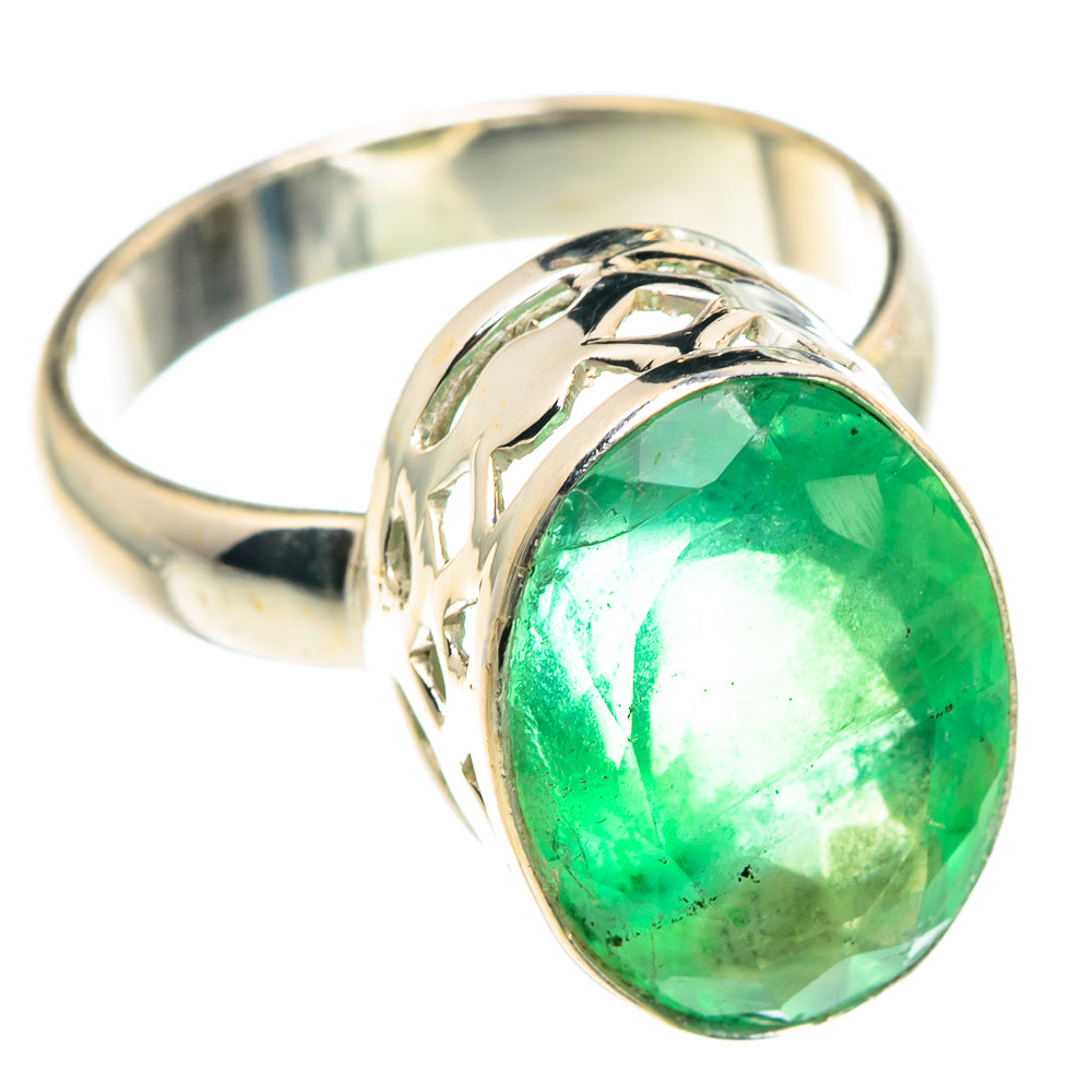 Green Fluorite Rings handcrafted by Ana Silver Co - RING91354