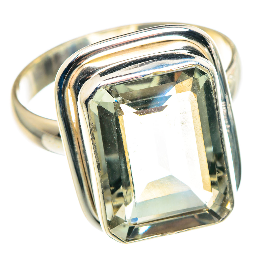 Green Amethyst Rings handcrafted by Ana Silver Co - RING91355