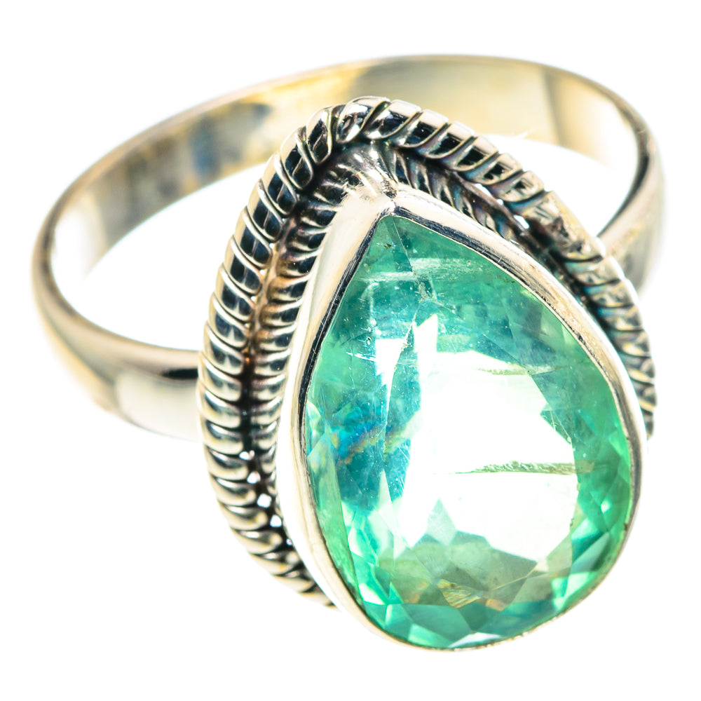 Green Fluorite Rings handcrafted by Ana Silver Co - RING91359 - Photo 2