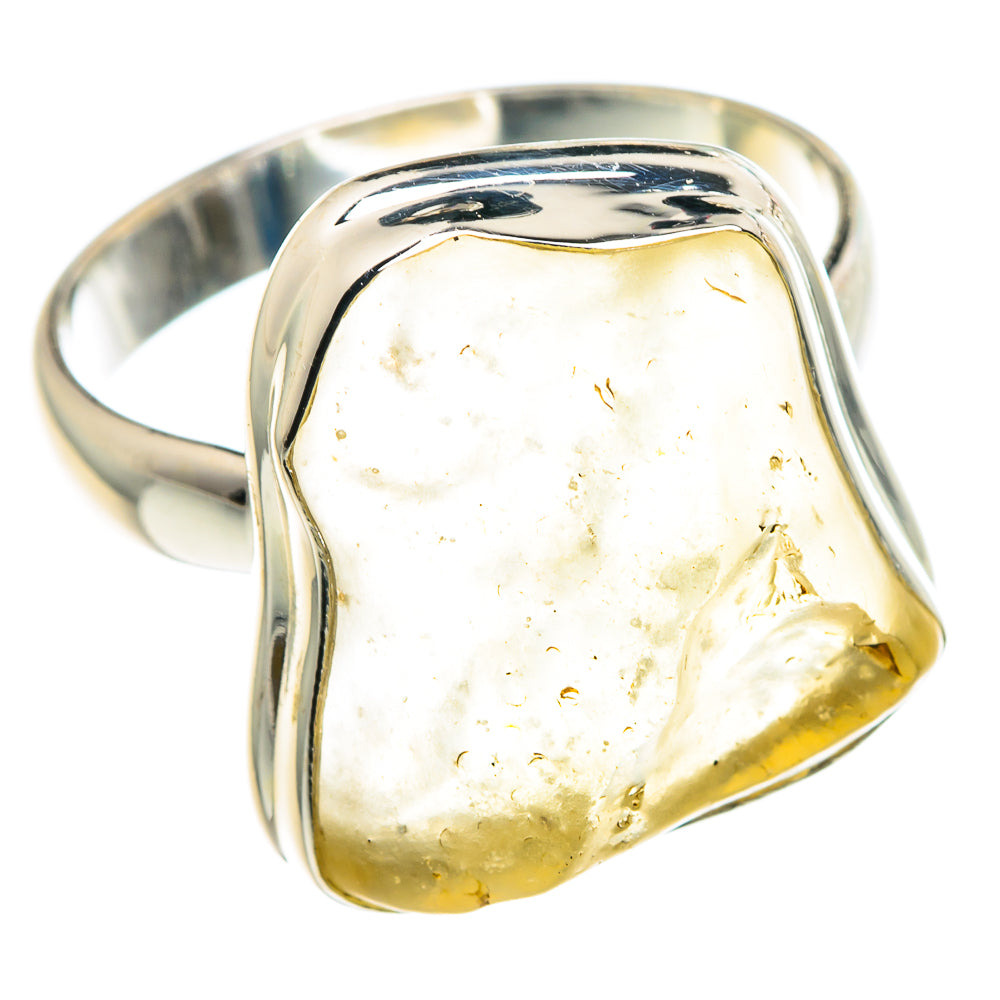 Libyan Desert Glass Rings handcrafted by Ana Silver Co - RING91360 - Photo 2