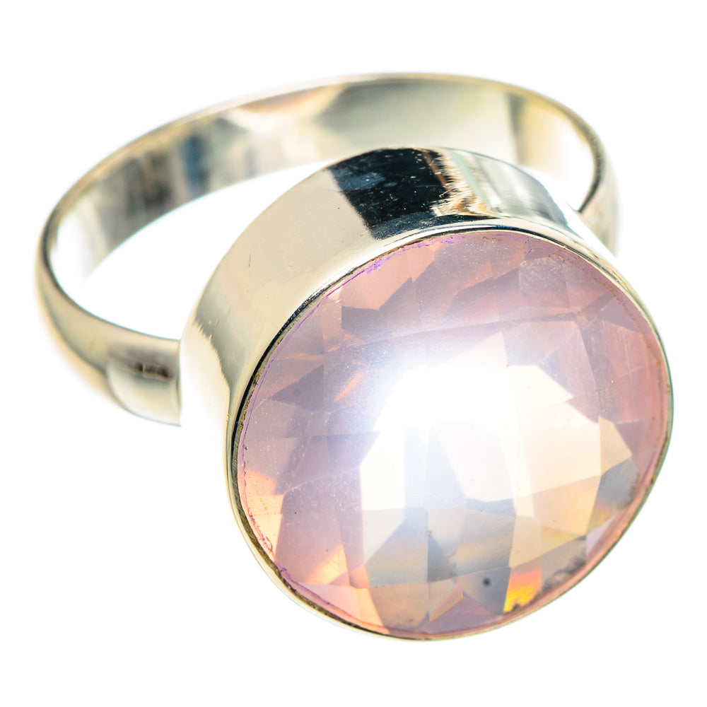 Rose Quartz Rings handcrafted by Ana Silver Co - RING91365