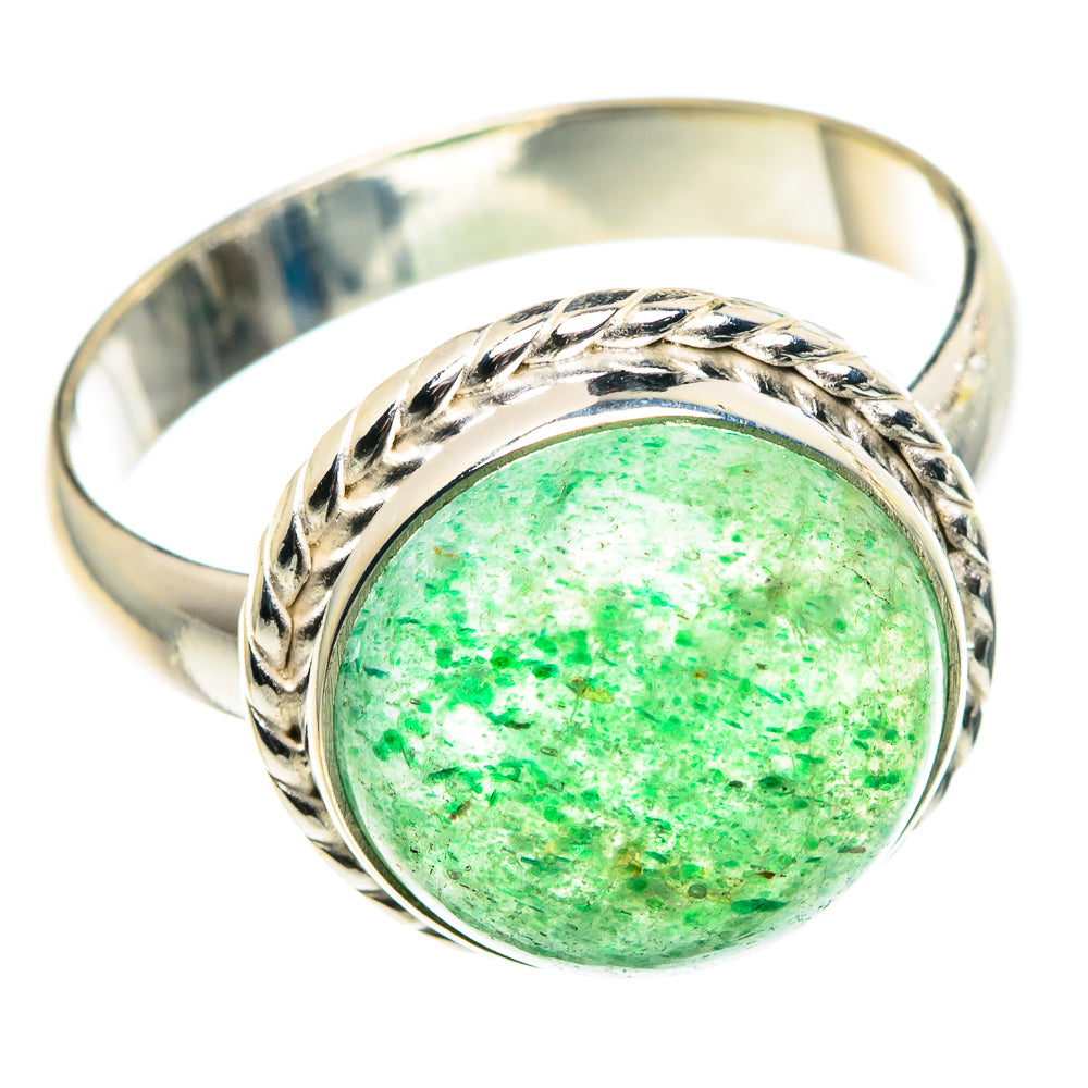 Green Aventurine Rings handcrafted by Ana Silver Co - RING91381