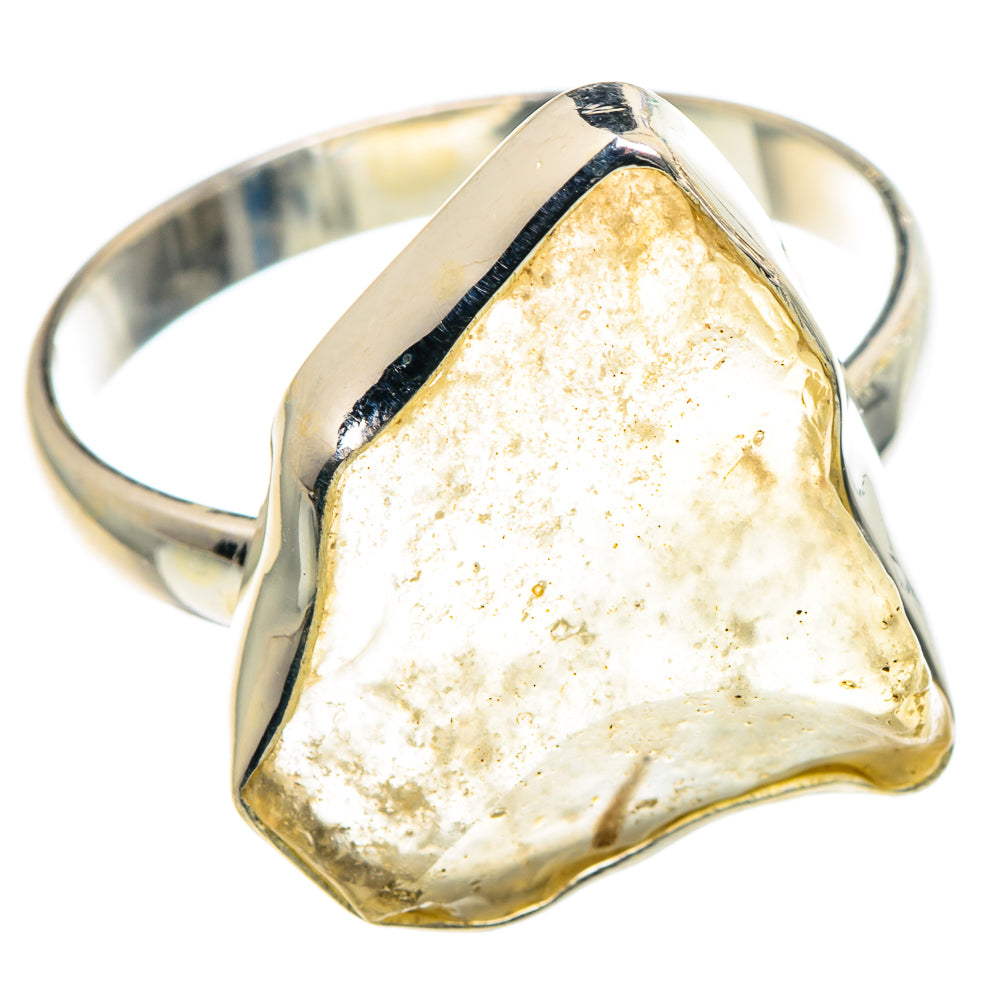 Libyan Desert Glass Rings handcrafted by Ana Silver Co - RING91385