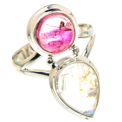 Rainbow Moonstone Rings handcrafted by Ana Silver Co - RING91389