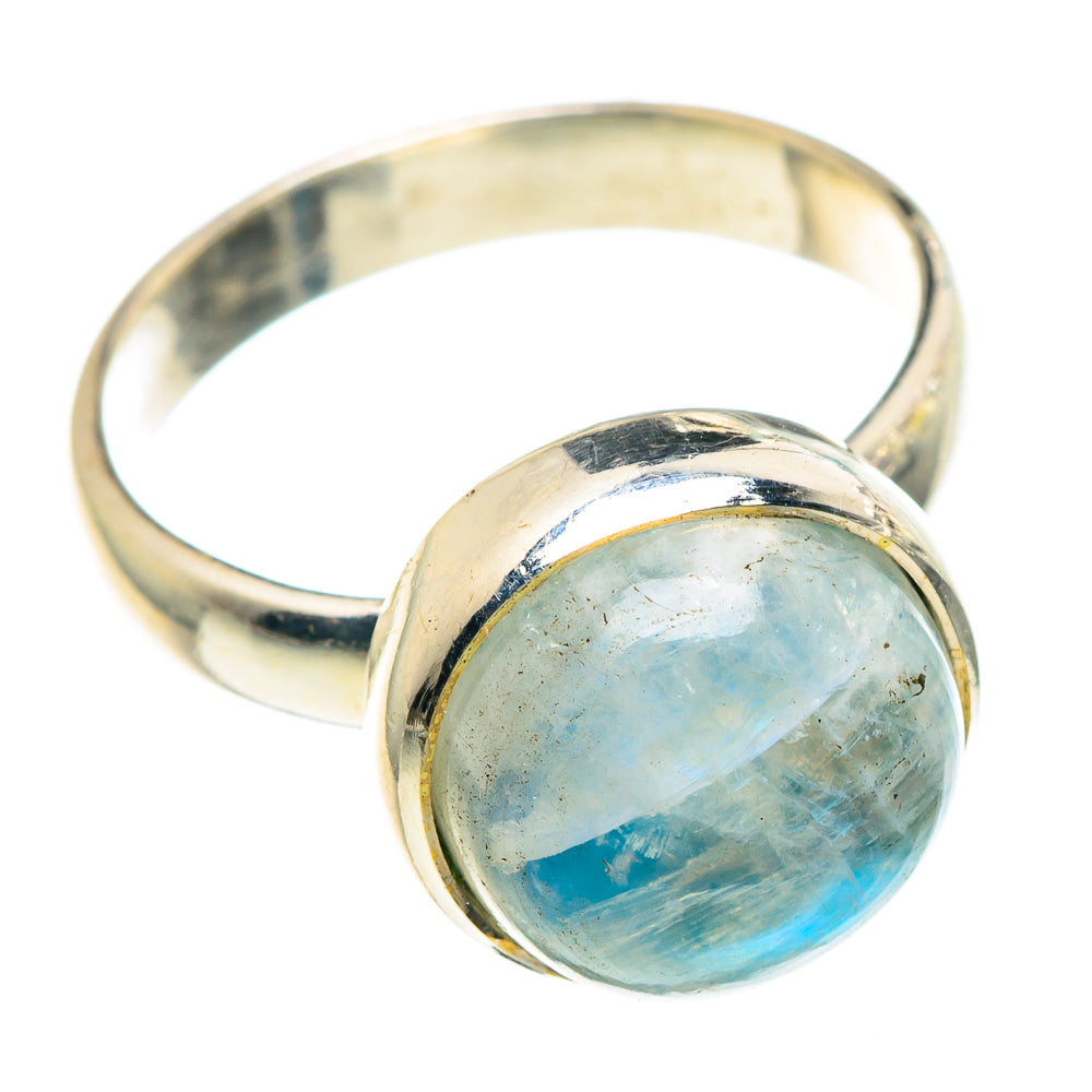 Rainbow Moonstone Rings handcrafted by Ana Silver Co - RING91407